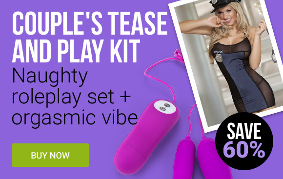 Couple's tease and play kit - Naughty roleplay set + orgasmic vibe - Save 60%