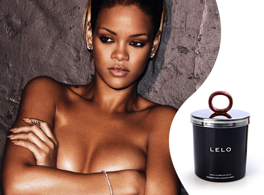 Flickering touch massage candle